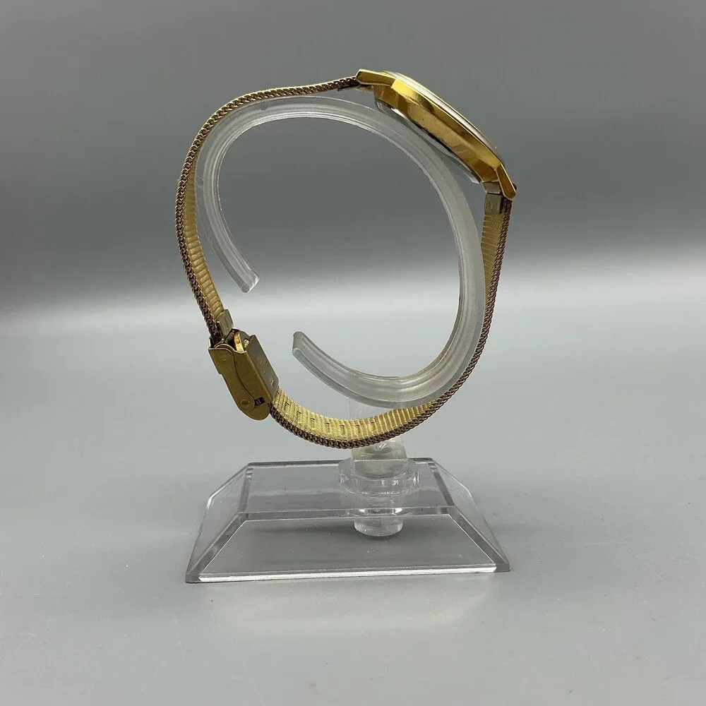 Skagen 16SGS Womens Watch 28mm Silver Gold Tone Mesh Band Date New Battery
